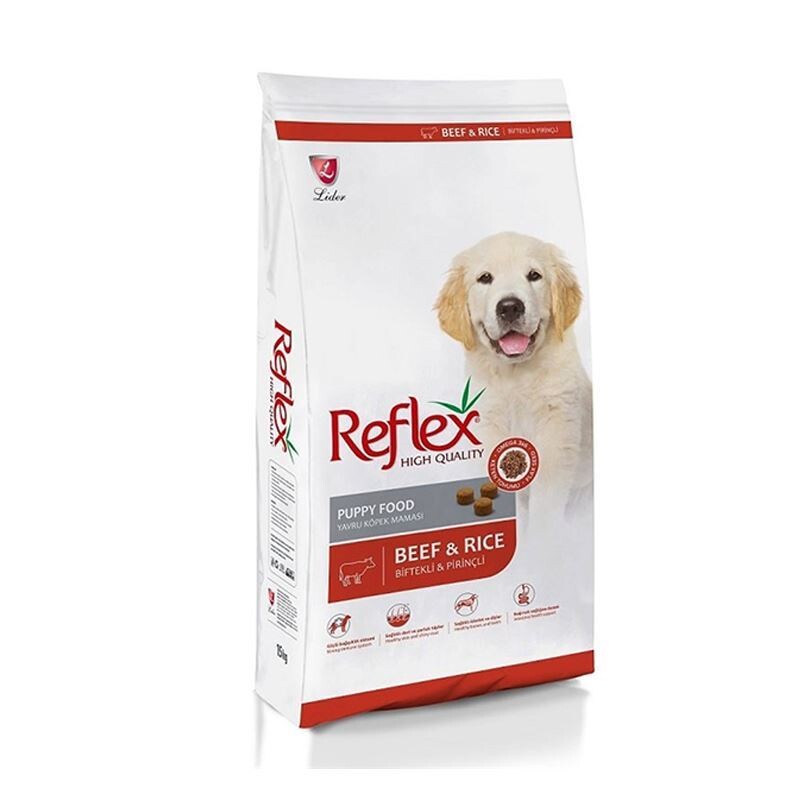 Reflex High Quality Biftekli Ve Pirinçli Yavru Köpek Maması 15 KG | SRC: Barcode: 8698995028653